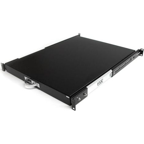 StarTech.com Etagère d'armoire serveur coulissante noire de 55 cm de profondeur - Etagère ajustable - Noir - Acier - 25 kg - 1U - 455 mm (SLIDESHELFD)