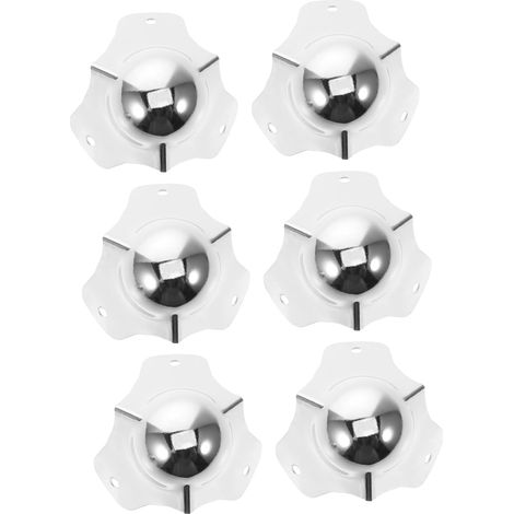 6 protège-coins pour meubles, fer, argenté, pour mobilier (1/5)