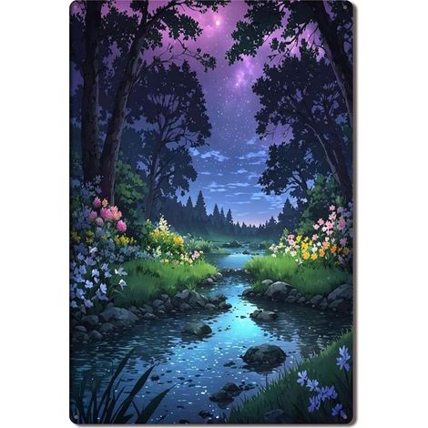 Plaque en Métal Rétro Décorative pour Café de Nuit, Créant Atmosphère Intime et Chic 40x30 cm. (1/5)