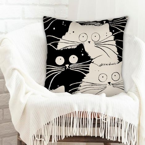Housse de coussin décorative facile d'entretien pour couples petit ami petite amie