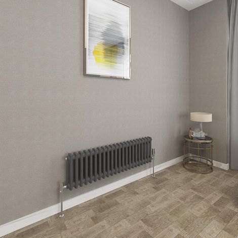 Traditional Cast Iron Style Radiator Horizontal 2 Column Anthracite 300x1010mm (1/5)