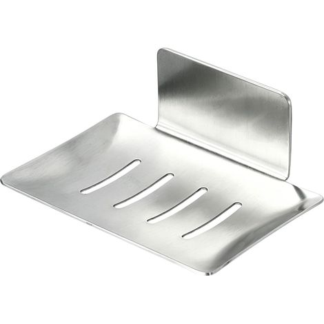 Self-adhesive stainless steel soap dish, shower soap holder (1/5)
