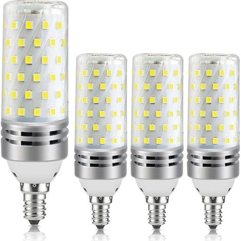 Ampoule LED 16W Blanc Chaud 3000K, équivalent halogène 100W 120W, 1600LM, lampe 360°, non dimmable, ampoule bougie LED E14, classe A +4] (1/4)