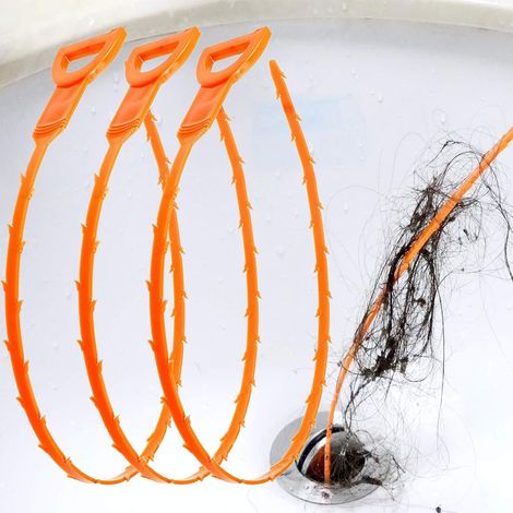 Désobstrueur De Canalisation - Furet À Drain En PP - 19,6 Pouces - Pour Évier Salle De Bain Douche - Lot De 3 (1/5)