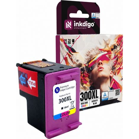 Inkdigo 300XL Tinte kompatibel mit HP DeskJet D1658 Envy 100e-All-in-One TÜV-zertifiziert (1/5)