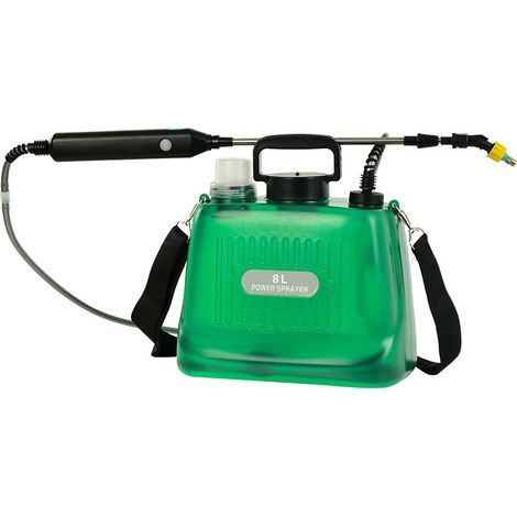 Pulverizador a batería, mango recargable, lanza telescópica, pulverizador de jardín con correa ajustable para el hombro para césped, jardín y limpieza. (1/5)