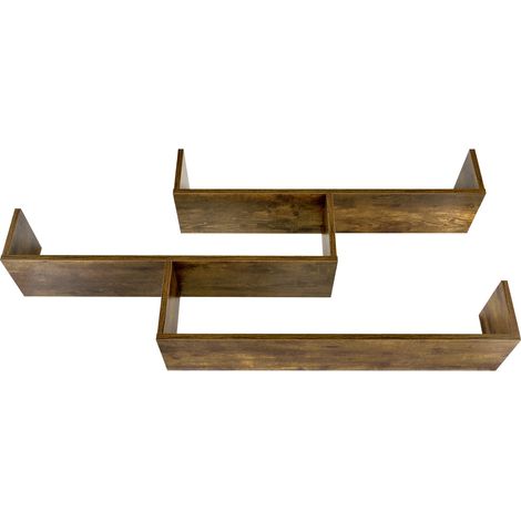 Mensola portaoggetti da parete 119 cm effetto legno scuro 030005204