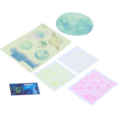 Étoiles lumineuses, stickers muraux astronautes, autocollants planètes pour chambres d'enfants (filles, garçons) (1/5)