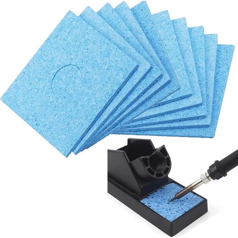 Nettoyant Fer à Souder éPonge à Souder éPonges Fer à Souder 10 PièCes D'éPonge De Nettoyage De Fer à Souder éPaissie 5.5x5.5cm Carré RéSistant Aux Hautes TempéRatures éPonge De Nettoyage TêTe Fer (1/5)
