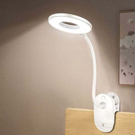 QORVA
-Lampe de lecture à clipser alimentée par piles pour lit, avec 3 niveaux de luminosité, rechargeable par USB,de