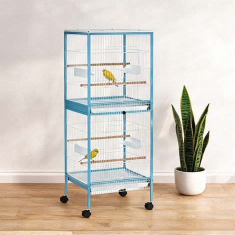 Cage pour oiseaux en acciaio Legno misto 51,5 x 50 x 140 cm (1/5)