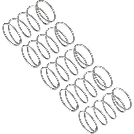 - Molla di compressione - Acciaio inox 304 - Elevata resistenza meccanica - Per riparazioni e progetti industriali - Tonalità argento - 25x45mm (1/5)