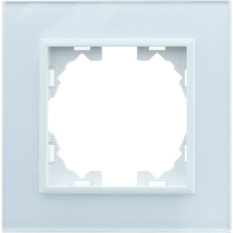 IluminaShop - Marco de Cristal Empotrable Blanco para 1 Modulo Serie wLux (1/2)