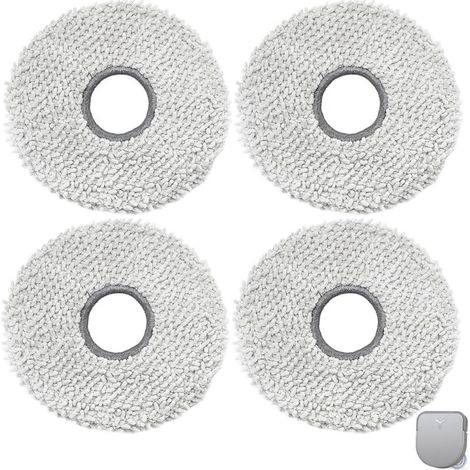 Accessories Cleaning Cloth for ECOVACS DEEBOT X5 Omni / X5 Pro Replacement Robot Vacuum Cleaner, Soft Microfibre Cloth - 4 Pieces (1/5)
