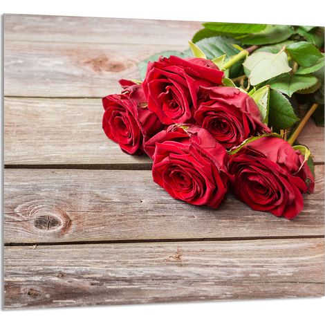 Panneau de verre POUR la cuisine 65x60 Roses (1/5)