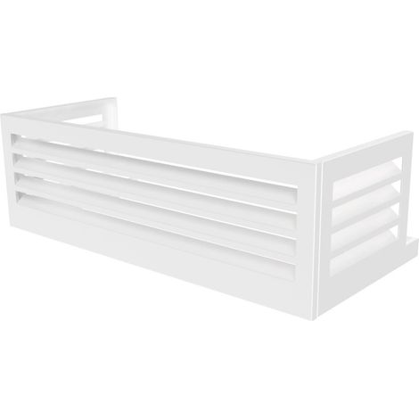 Cache climatiseur extension hauteur 30cm – Aluminium blanc RAL 9010 – Résistant à la corrosion – DECOCLIM23AS9010PLUS