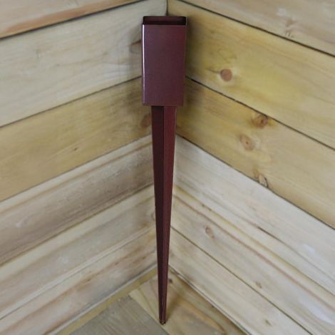 Fence Post Spike 750mm x 75mm Heavy Duty Steel Drive In Fence Post Support Holder Powder Coated No Dig Installation