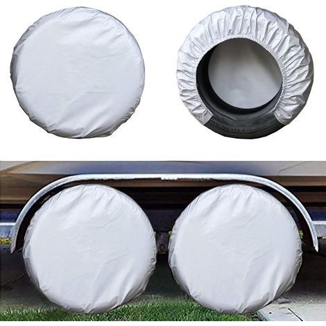 Lot de 4 pièces Housse de protection pour pneu de roue, de 27"-29" Housse de protection pour pneu de roue de 27"-29", adaptée pour remorque, VR, SUV, camion et de nombreux véhicules (1/5)
