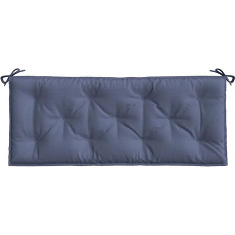 Coussin de banc de jardin bleu marine, mesurant 120 x 50 x 7 cm, en tissu Oxford. (1/5)