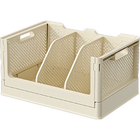 Boîte de rangement de bureau en plastique, panier de rangement multifonctionnel, boîtes de rangement pliables pour chambre à coucher (1/4)