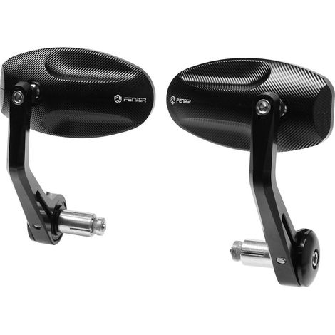 Rétroviseurs embouts de guidon moto aluminium CNC anti-vibration lentille bleue R1200 (1/5)
