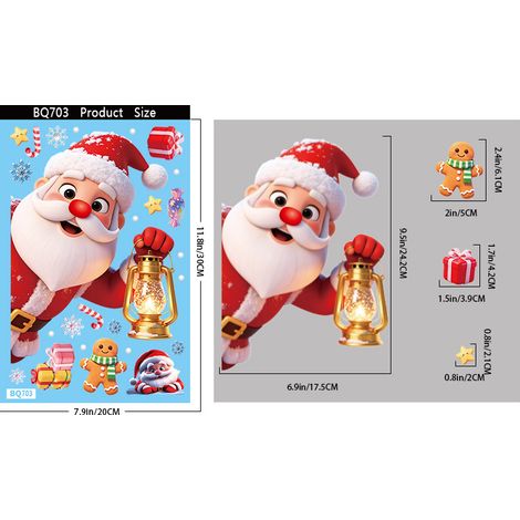 Autocollant statique de Noël 2026, best-seller Amazon, flocon de neige 3D, autocollant pour fenêtre pour personnes âgées, film pour vitres