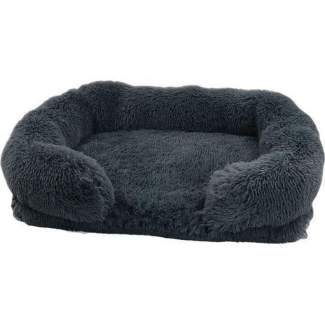 Lit orthopédique pour chien gris, coussin moelleux pour chiens et chats, XL (100x60x18cm)
