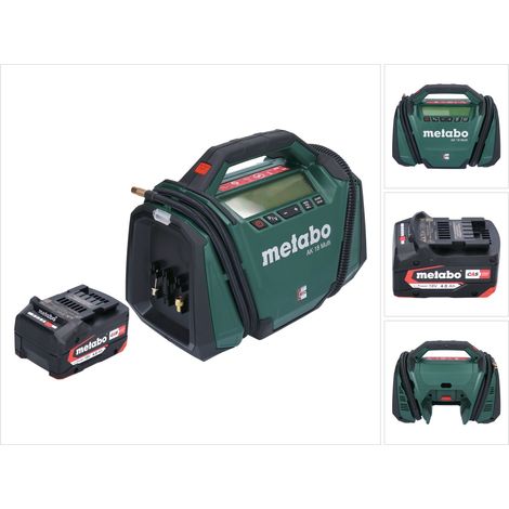 Metabo AK 18 Multi compresor sin cable 18 V 11 bar + 1x batería recargable 4,0 Ah - sin cargador (1/5)