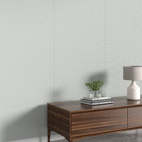 Light Grey Self Adhesive 3D Textured Vinyl Wallpaper Roll (1/5)
