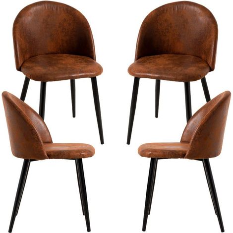 Packs Sillas Comedor - Pack 4 Sillas Black Vint Polipiel (1/5)