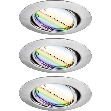 Paulmann 92467 LED-Einbauleuchte 3er Set LED 14.7 W Eisen (gebürstet) (1/5)