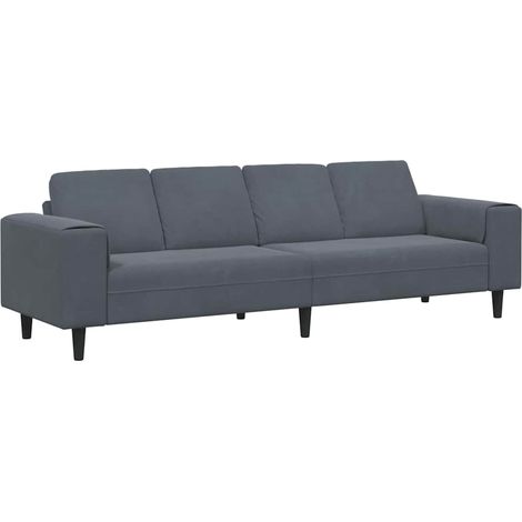 Ensemble de Canapé,Sofa pour Salon,Banquettes Gris foncé Velours CFW407256 (1/5)