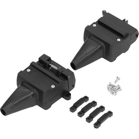 Connecteur plat 12 broches 12V pour remorque camping-car, prise mâle femelle étanche, accessoire de câblage électrique, kit connexion véhicule tracteur. (1/5)