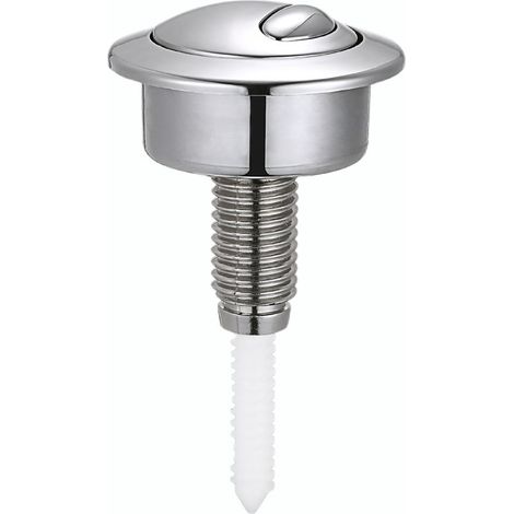 Bouton Poussoir Chasse D Eau - Double Fonction - Pour Réservoir Toilette - Réglable En Longueur - Galvanisé - 1 Pièce (1/3)