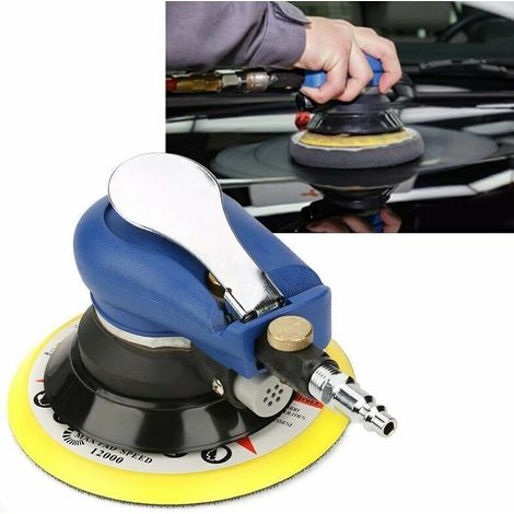 Ponceuse à air (6 pouces), ponceuse orbitale silencieuse pour polisseuse ronde à haute efficacité, utilisée comme outil de ponçage à air contrôlé et sous pression (1/4)