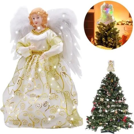 Décoration de sapin de Noël en forme d'ange, style rustique, pour l'intérieur et le bureau (1/4)