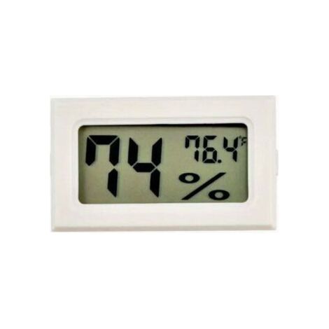 Mini thermomètre et hygromètre numérique précis blanc pour la surveillance de la température et de l'humidité intérieures - Affichage Fahrenheit (℉) (1/4)