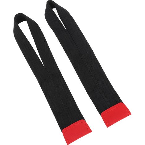 paire de sangles de poignet de musculation en polyester souple antidérapant, noires (1/5)