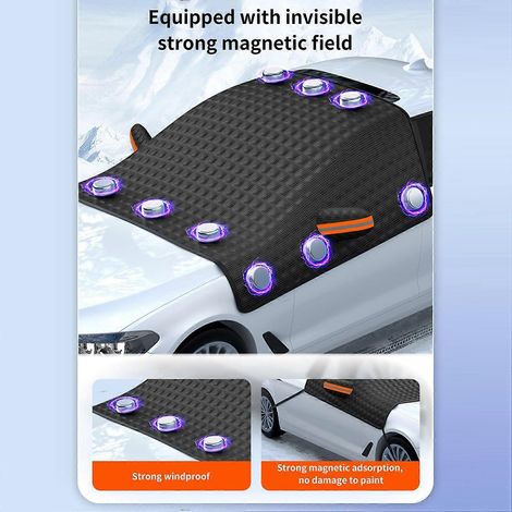 Auto-Windschutzscheibenabdeckung, magnetische Schneeschutzabdeckung, Frontscheibenabdeckung gegen Regen, Schnee, Frost und Sonne