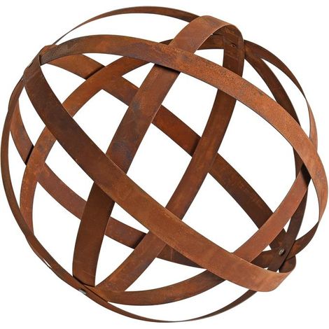 Rostkugel Edelrost Dekokugel Kugel 30-50 cm Bandeisen Gartendeko Rost Metall 40 cm (1/5)