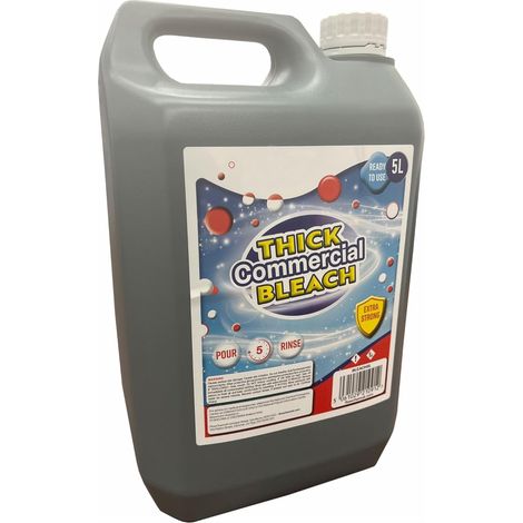 1 x 5L Extra Strong Thick Commercial Bleach For Sanitisation & Disinfection