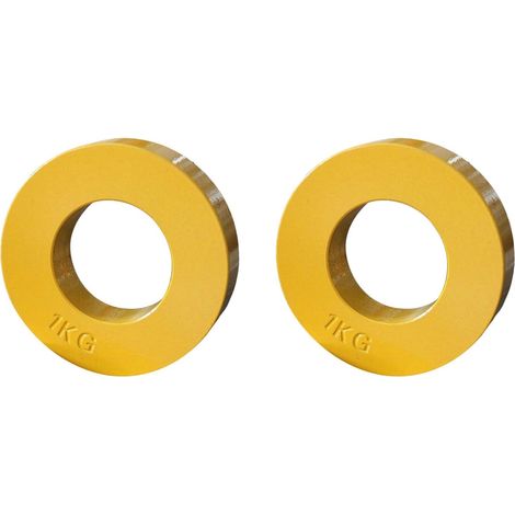 2X Poids Fractionnaires Poids Fractionnaires Mini Plaques de Poids Plaques de Musculation Accessoire de Disque PréCis Jaune 1Kg (1/3)