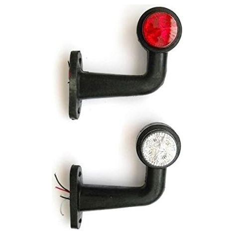 12V White Red LED Side Marker Lights Truck Chassis Trailer Camper SUV Caravan Van (1/2)