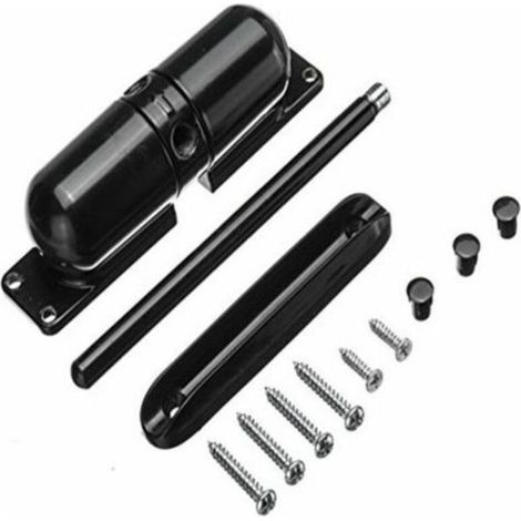 Black Mounting Door Closer, Adjustable, Spring Loaded, Automatic Metal Finish (1/3)