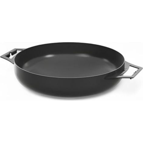Wok en acier naturel 40cm avec deux poignées, CookKing, 121220