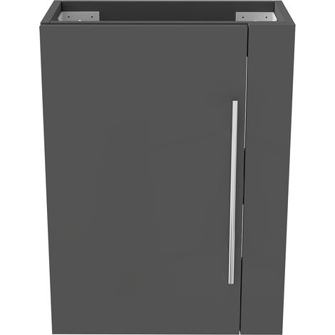 Aica Ensemble de meuble Salle de Bain de Rangement + Tiroir, 44 x 23 x 60 cm, Anthracite，sans vasque