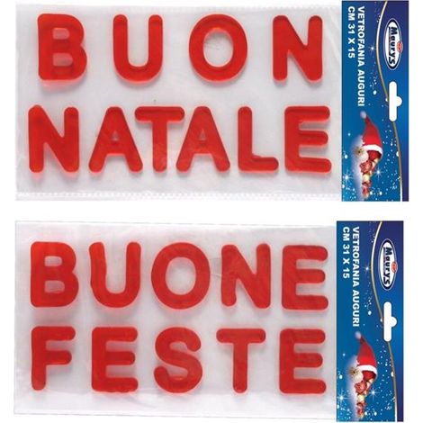 MAURY'S VETROFANIA AUGURI 31 X 15 CM ASSORTITA (1/2)