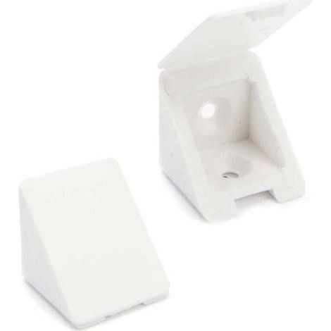 40 pcs Equerre D'angle/connecteurs de meubles/Équerre étagère 2 trous Couleur : Blanc Matière : Plastique (1/4)