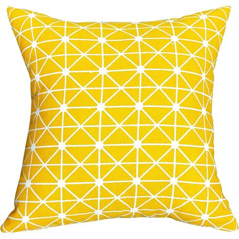 Taie D Oreiller - 40 x 40 cm - Coton Lin - Pour Canape Fauteuil Ou Decoration Interieure - 1 Unite (1/2)