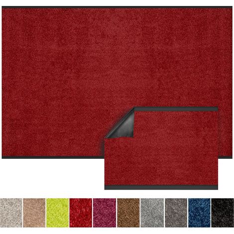Tapis de Porte Paillasson d'entrée Performa, Rouge, 200 x 200 cm